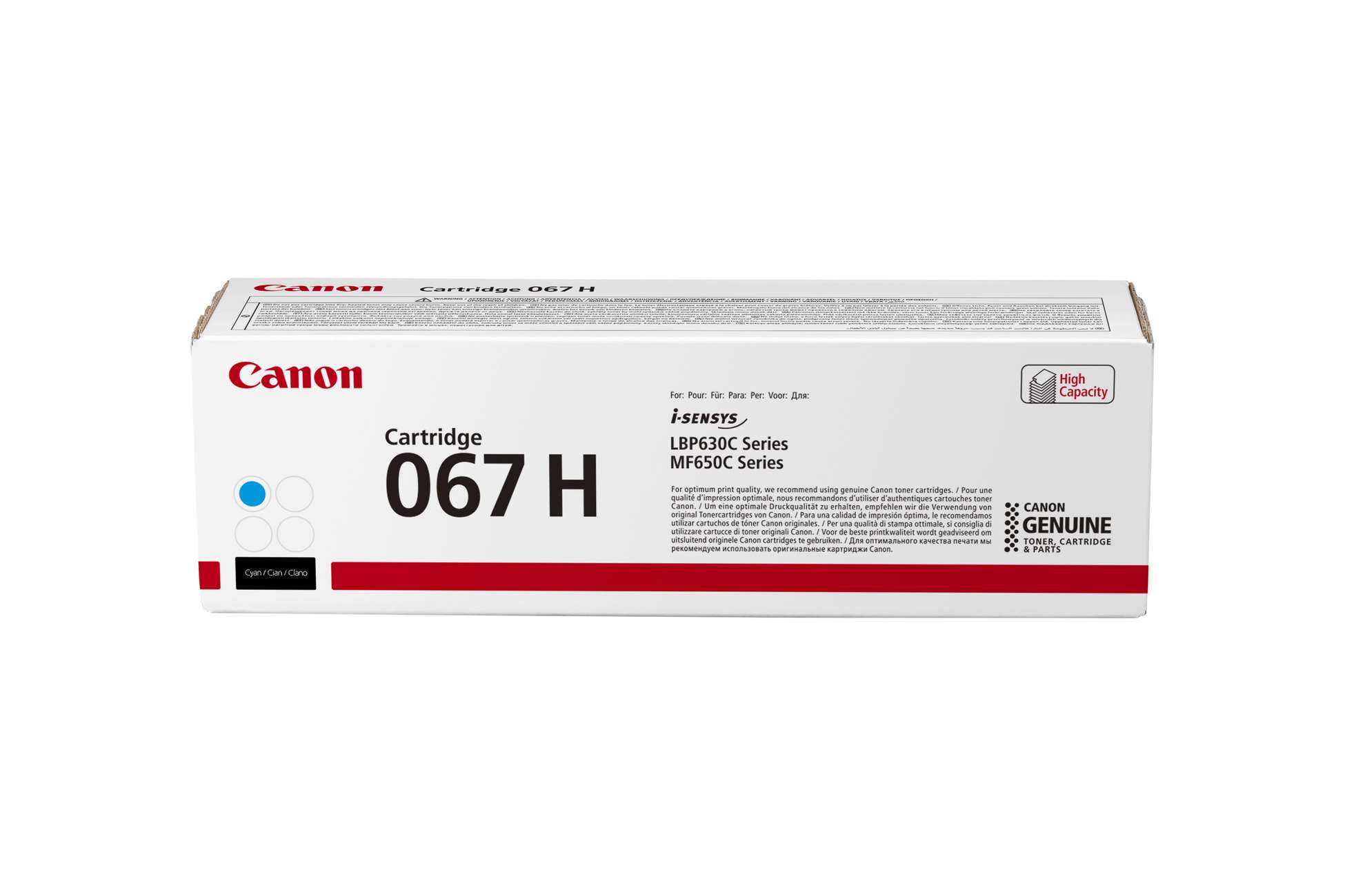 Canon TONER 067H azurová i-SENSYS LBP631Cw,  LBP633Cdw,  MF651Cw,  MF655Cdw,  MF657Cdw (2350 str.)0 