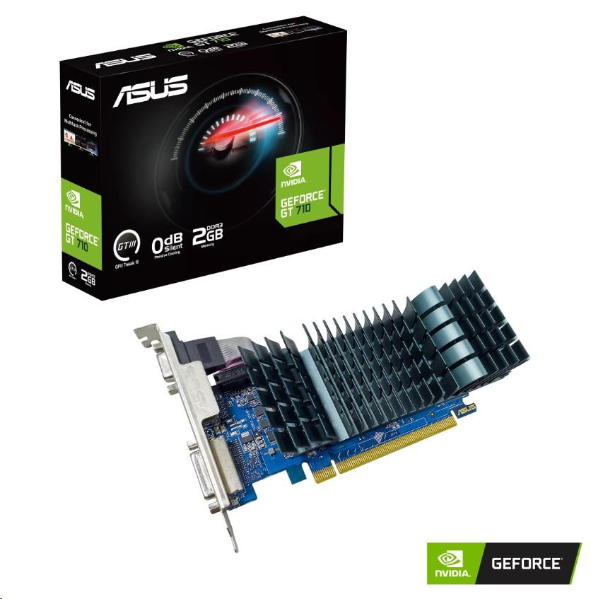 ASUS VGA NVIDIA GeForce GT 710 EVO 2G, 2G DDR3, 1xHDMI, 1xVGA, 1xDVI2 