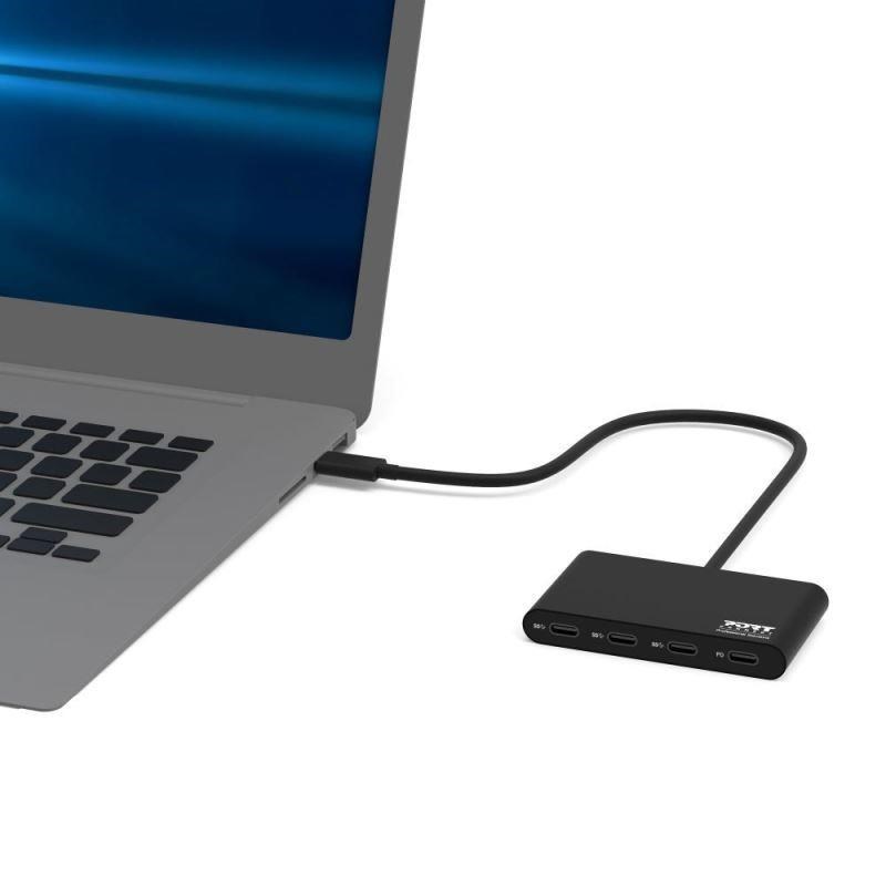 PORT hub USB-C s porty 3x USB-C 3.1 + 1x USB-C 100 W PD8 