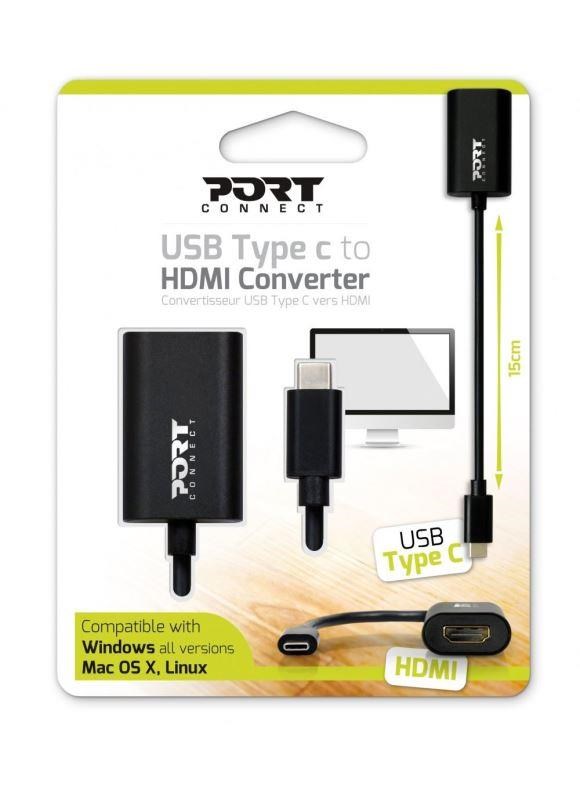 PORT konvertor USB-C /  HDMI,  délka kabelu 15 cm1 