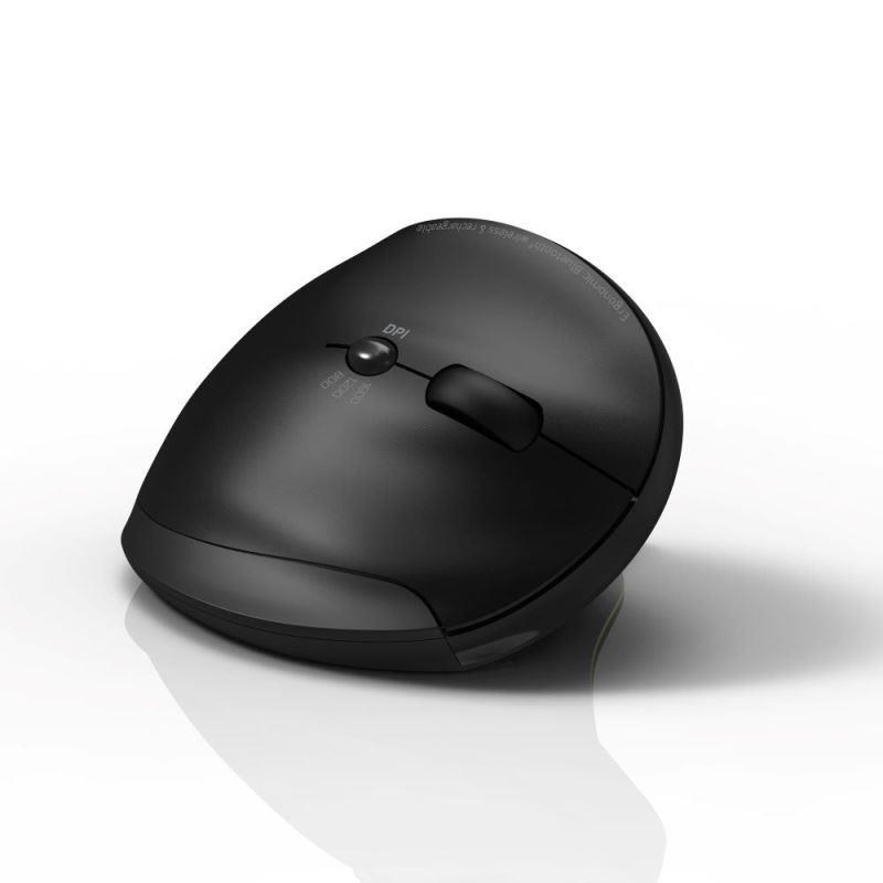 PORT vertikální bezdrátová ergonomická myš,  BT,  2, 4 GHz,  USB-A/ C,  pro praváky,  černá3 