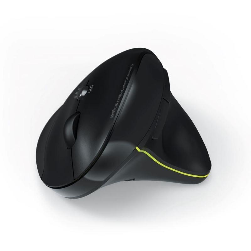 PORT vertikální bezdrátová ergonomická myš,  BT,  2, 4 GHz,  USB-A/ C,  pro praváky,  černá7 