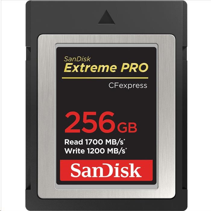 SanDisk Extreme Pro CFexpress Card 256GB,  Type B,  1700MB/ s Read,  1200MB/ s Write0 