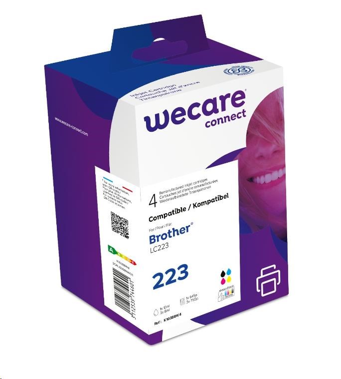 WECARE ARMOR cartridge pro Brother DCP-J4120DW, MFC-J4420DW, 4620DW, 4120DW(LC223 VAL BP), černá/CMYK, 1x12ml/3x6ml0 