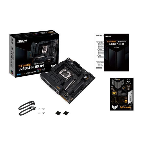 ASUS MB Sc LGA1700 TUF GAMING B760M-PLUS D4,  Intel B760,  4xDDR4,  1xDP,  1xHDMI,  mATX4 