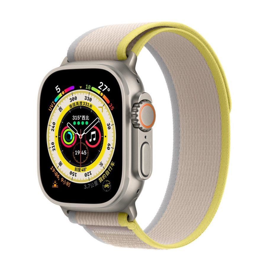 COTECi W97 Ultra Wild Trail Band for Apple Watch 42 /  44 /  45 /  49mm Yellow with Beige1 