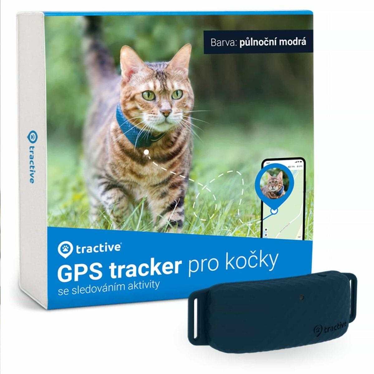 Tractive GPS CAT 4 LTE – sledování polohy a aktivity pro kočky – půlnoční modrá0 