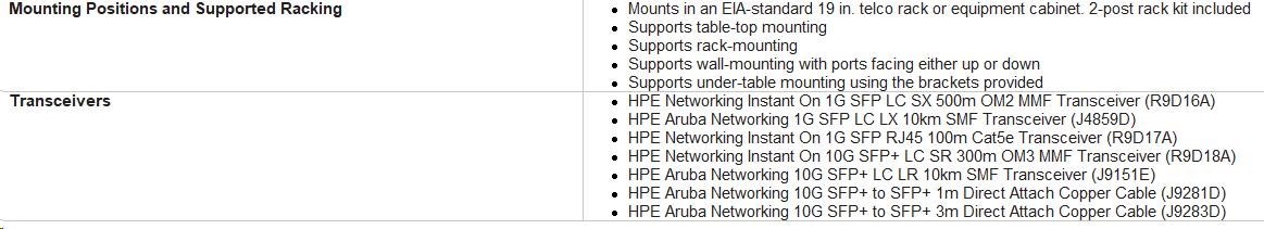 HPE Networking Instant On Switch 12p 10GBT 4p SFP+ 1960 (JL805A)6 