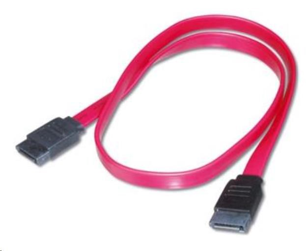 PremiumCord 1, 0m datový kabel SATA 1.5/ 3.0 GBit/ s červený0 