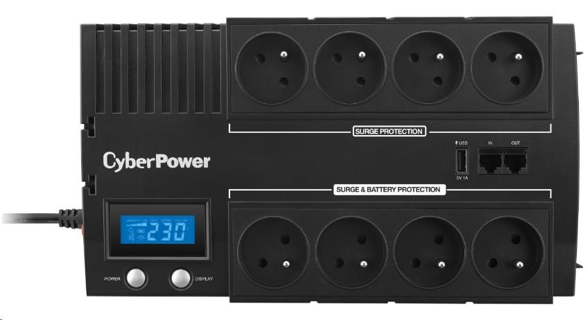 CyberPower BRICs Series II SOHO LCD UPS 1000VA/ 600W,  české zásuvky - Poškozený obal - BAZAR0 