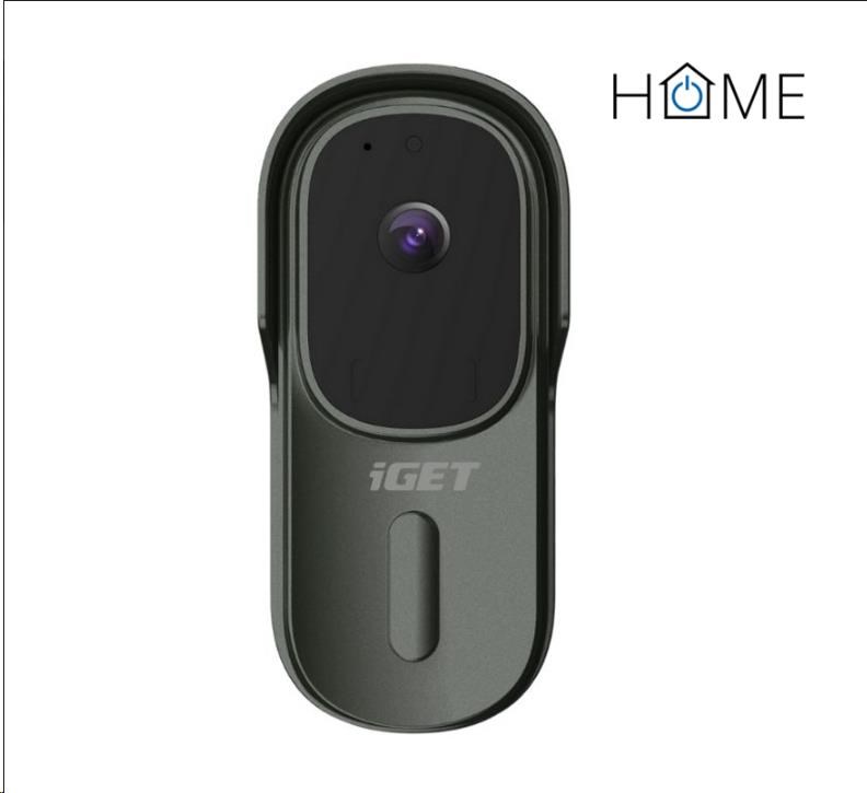 iGET HOME Doorbell DS1 Anthracite - WiFi batériový videozvonček, FullHD, obojsmerný zvuk, CZ aplikácie1 