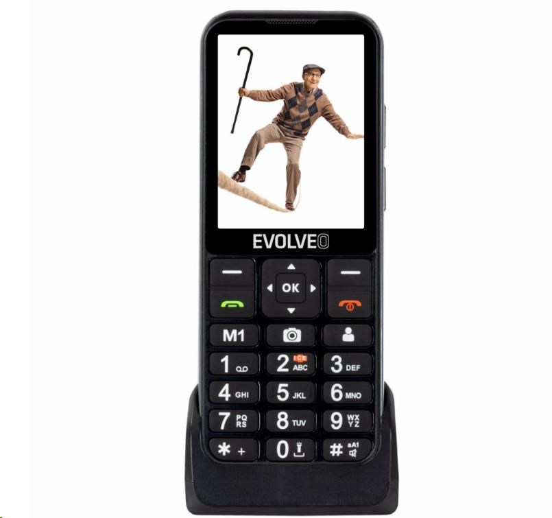 EVOLVEO EasyPhone LT,  mobilní telefon pro seniory s nabíjecím stojánkem,  černá2 