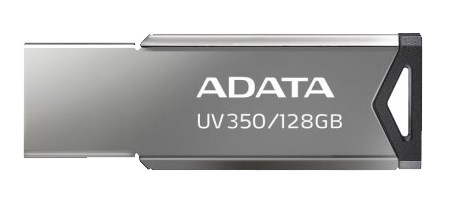 ADATA Flash Disk 128GB UV350,  USB 3.2 Dash Drive,  tmavě stříbrná textura kov2 