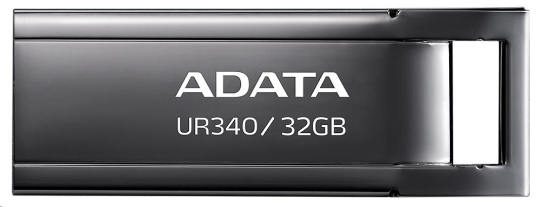 ADATA Flash Disk 32GB UR340,  USB 3.2 Dash Drive,  kov lesklá černá0 