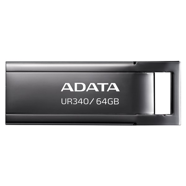 ADATA Flash Disk 64GB UR340,  USB 3.2 Dash Drive,  kov lesklá černá0 