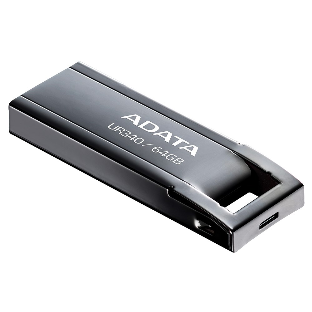 ADATA Flash Disk 64GB UR340,  USB 3.2 Dash Drive,  kov lesklá černá1 