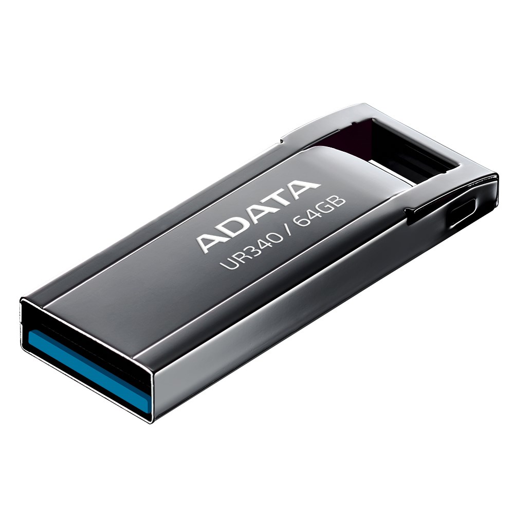 ADATA Flash Disk 64GB UR340,  USB 3.2 Dash Drive,  kov lesklá černá2 