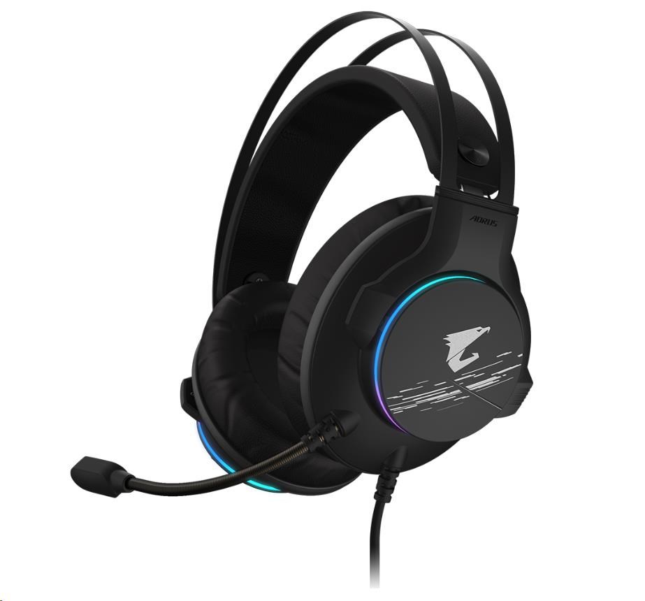 GIGABYTE sluchátka s mikrofonem AORUS H1,  headset,  USB1 