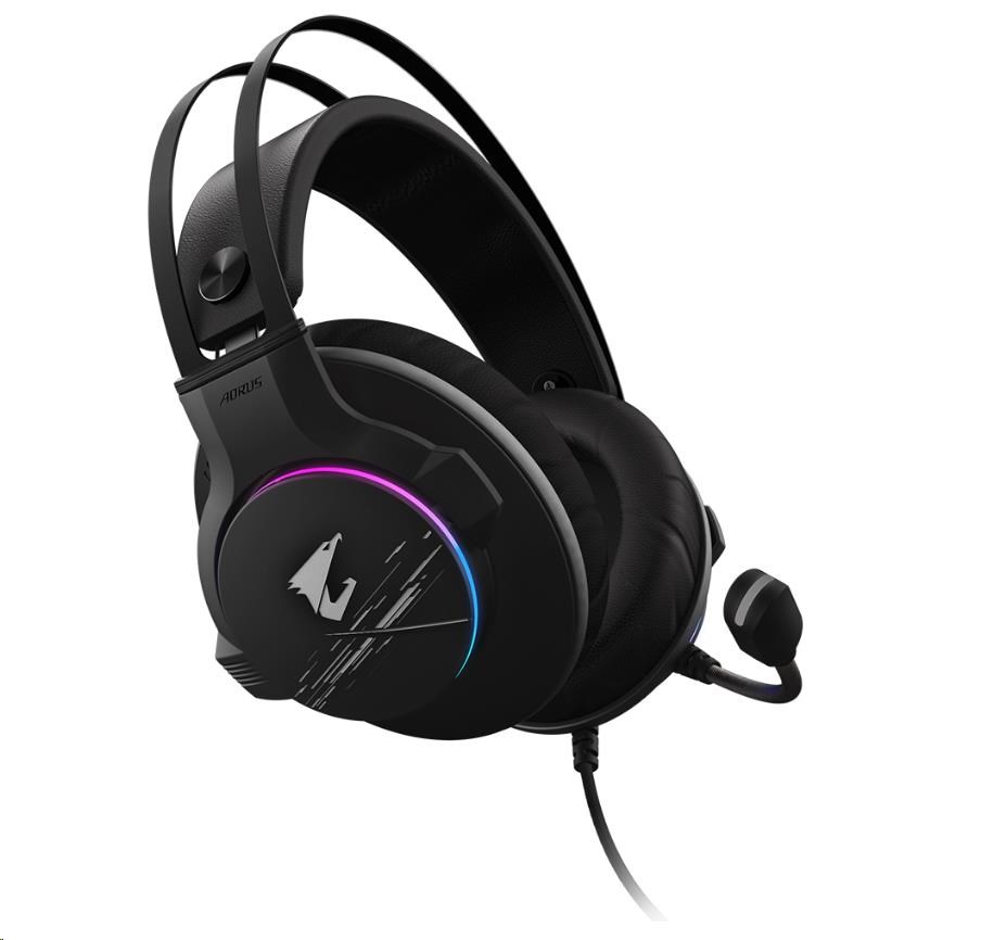 GIGABYTE sluchátka s mikrofonem AORUS H1,  headset,  USB2 