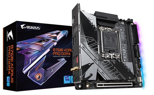 GIGABYTE MB Sc LGA1700 B760I AORUS PRO DDR4,  Intel B760,  2xDDR4,  1xDP,  1xHDMI,  WI-FI,  mini-ITX0 