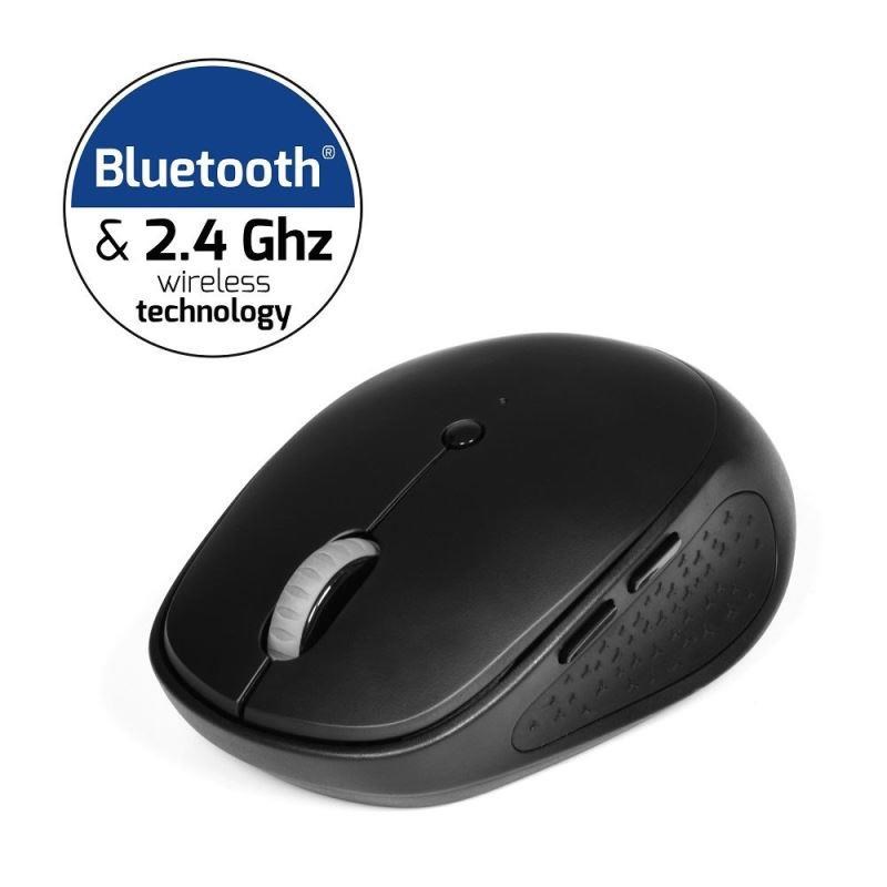 PORT bezdrátová myš COMBO,  2, 4 Ghz & Bluetooth,  USB-A,  černá4 