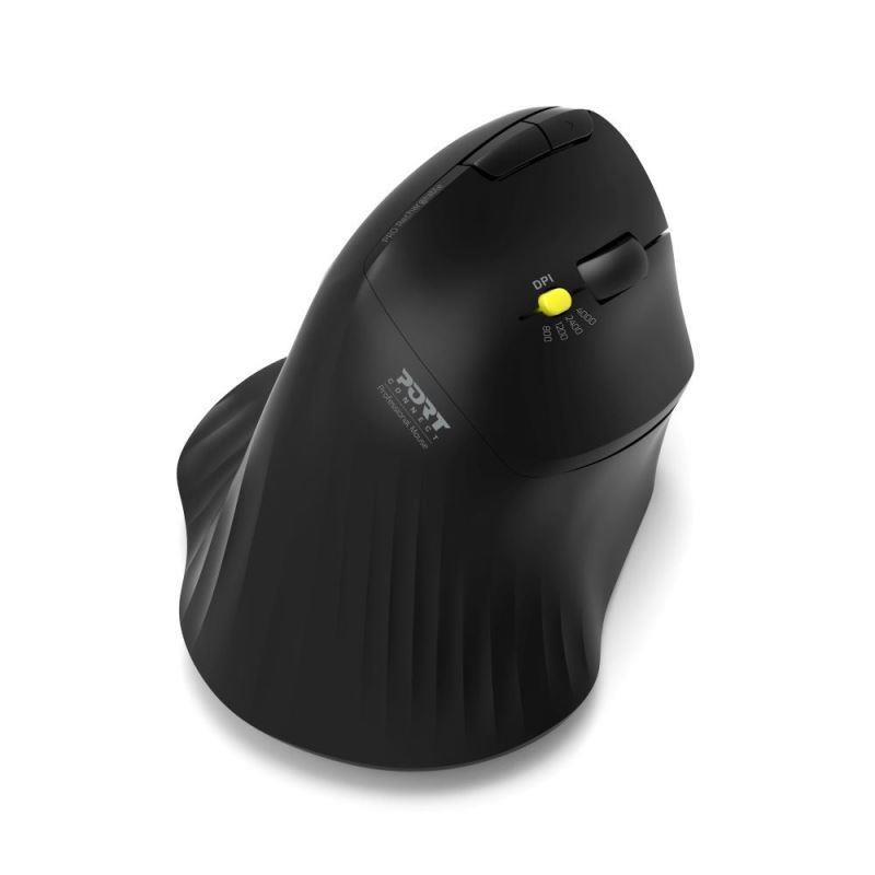 PORT bezdrátová ergonomická myš ERGONOMIC TRACKBALL,  2, 4 Ghz & Bluetooth,  USB-A/ C,  černá1 