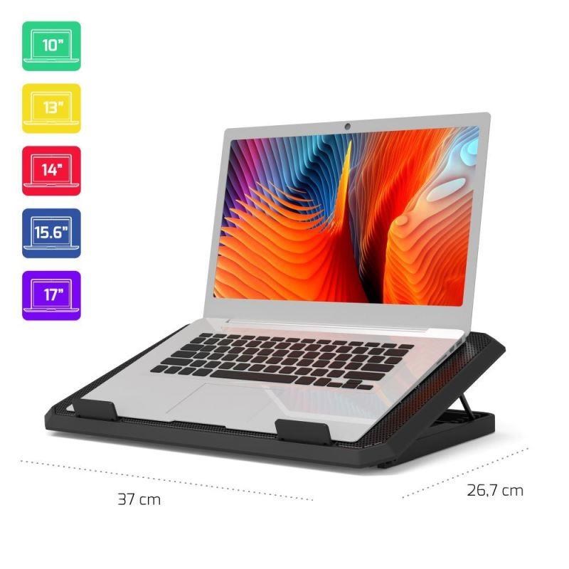 PORT chladící stojan na notebook COOLER PRO,  2x USB,  černá2 