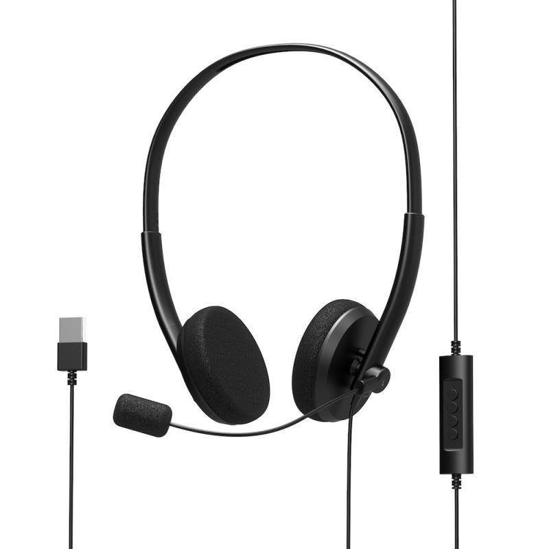 PORT stereo headset s mikrofonem,  USB-A,  černá4 