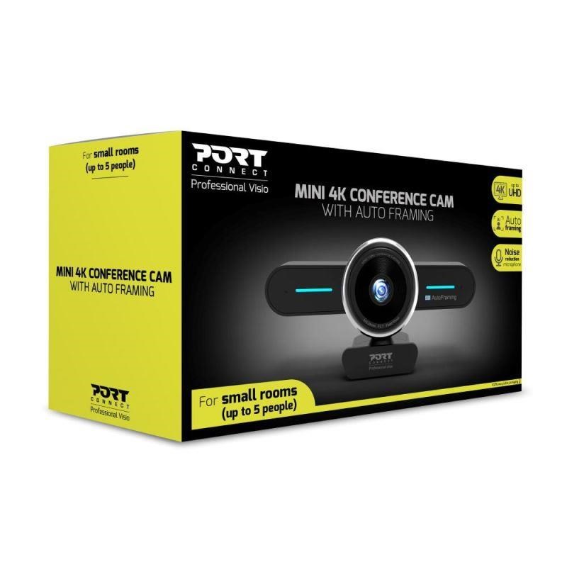 PORT mini konferenční kamera,  4K,  autoframing,  stereo,  černá7 