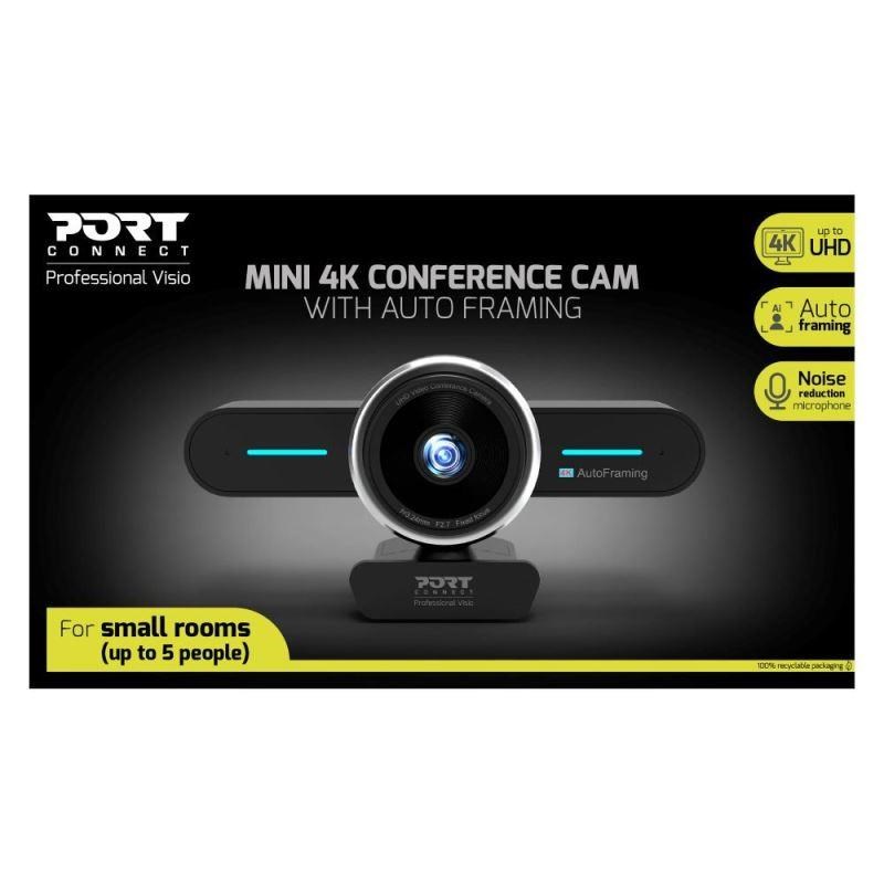 PORT mini konferenční kamera,  4K,  autoframing,  stereo,  černá5 