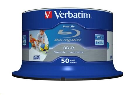 VERBATIM BD-R SL (6x, 25GB), NON-ID, 50 cake1 