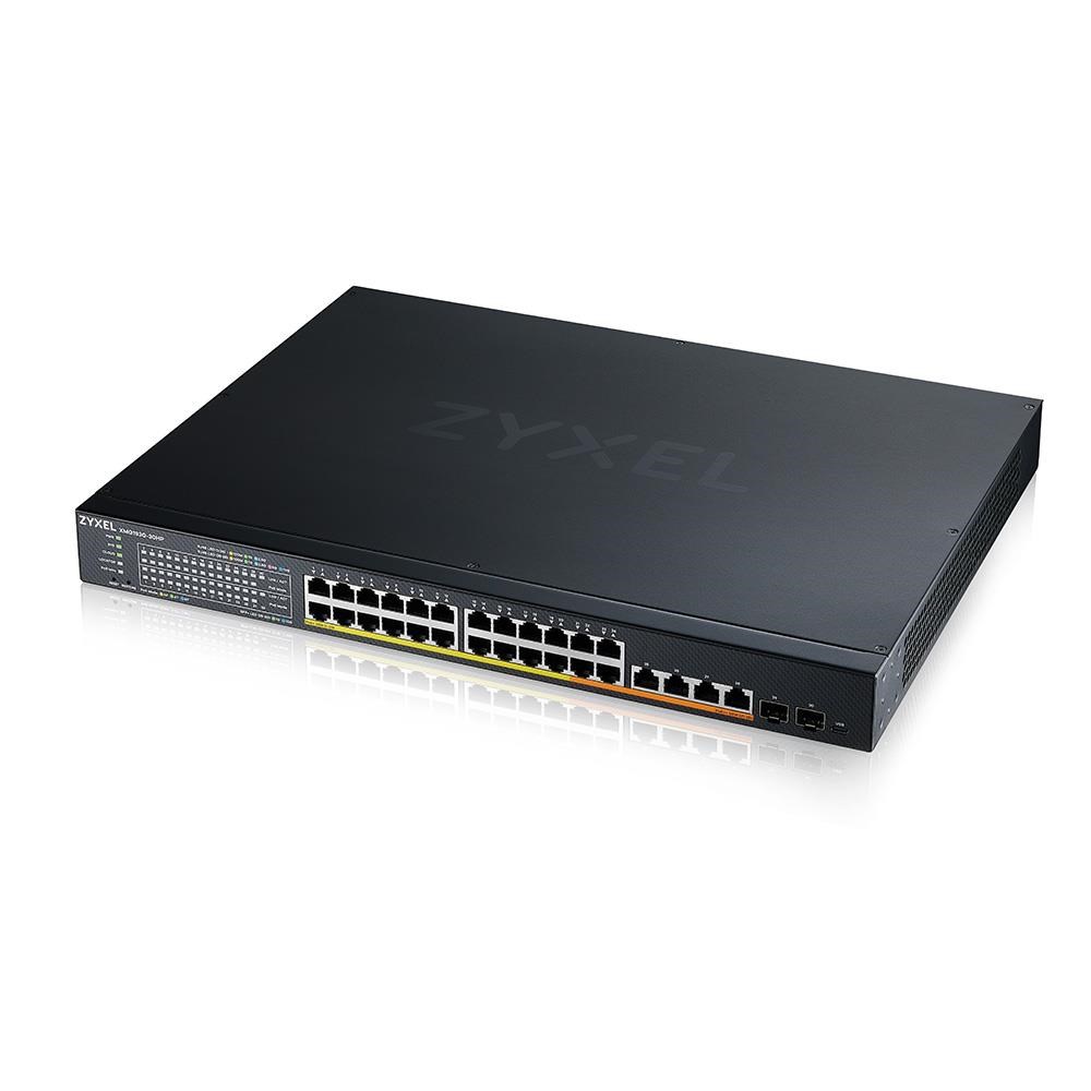 Zyxel XMG1930-30HP,  24-port 2.5GbE Smart Managed Layer 2 PoE 700W 22xPoE+/ 8xPoE++ Switch with 4 10GbE and 2 SFP+ Uplink0 