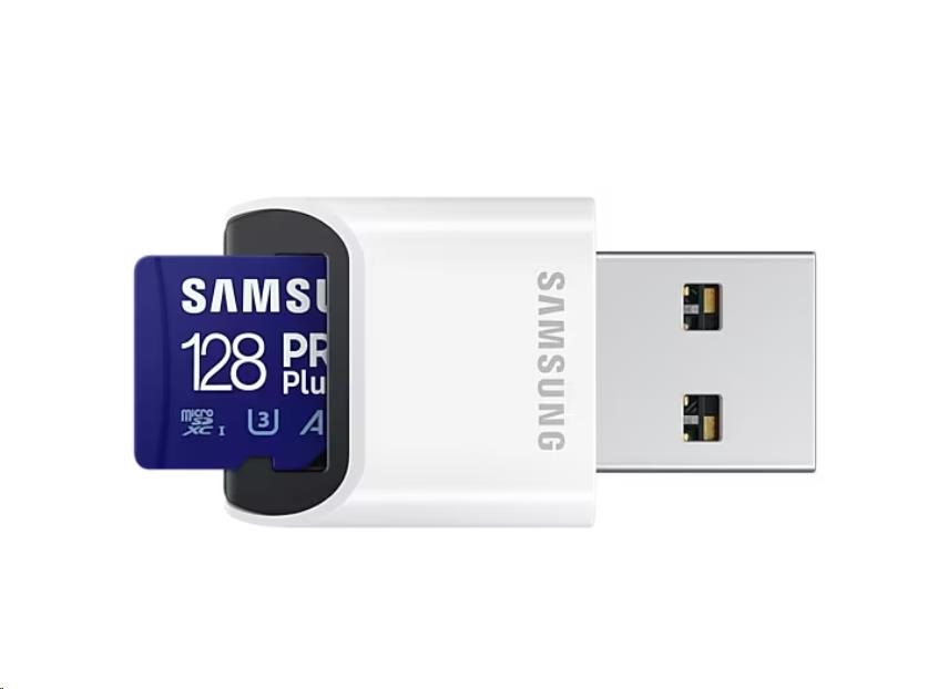 Samsung micro SDXC karta 128GB PRO Plus + USB adaptér0 