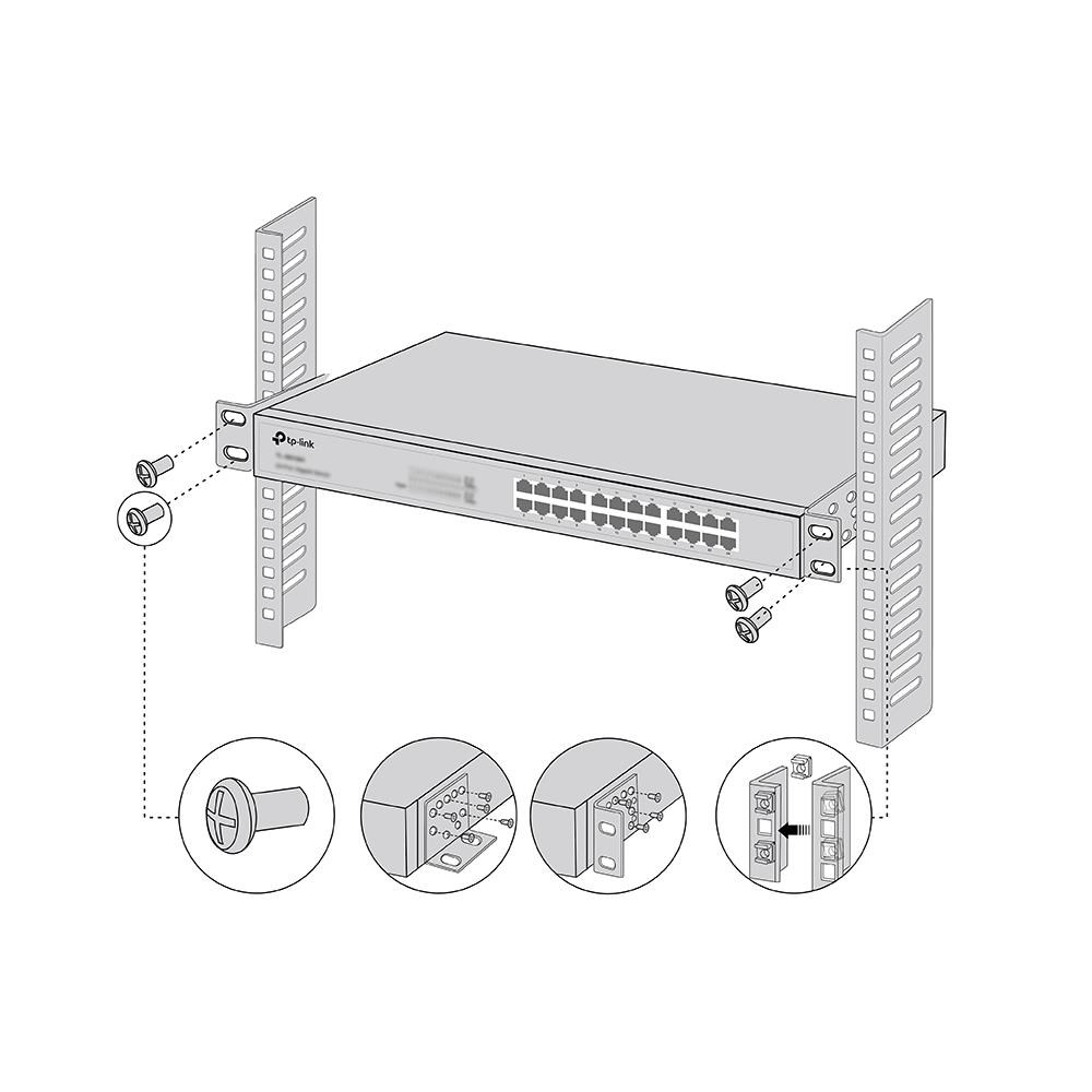 TP-Link RackMount Kit-19 - Sada pro montáž 19palcových přepínačů do racku1 