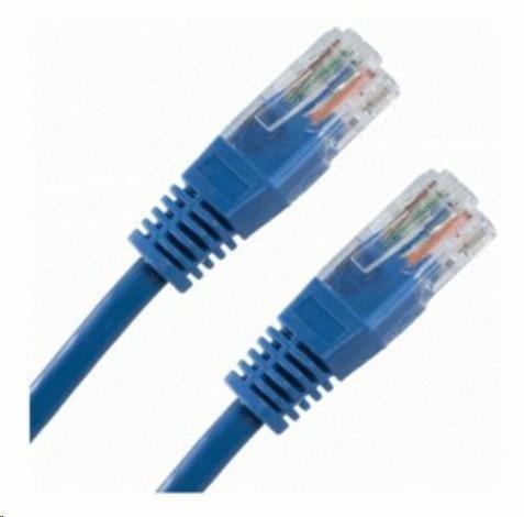 XtendLan patch kábel Cat5E,  UTP - 0, 3m,  modrý (predaj po 10 ks)0 