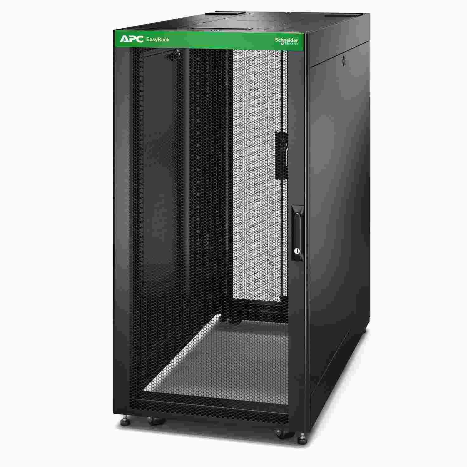 APC Easy Rack 600mm/ 24U/ 1000mm,  with Roof,  Side panel,  castors,  feet and 4 Brackets,  No Bottom,  black0 