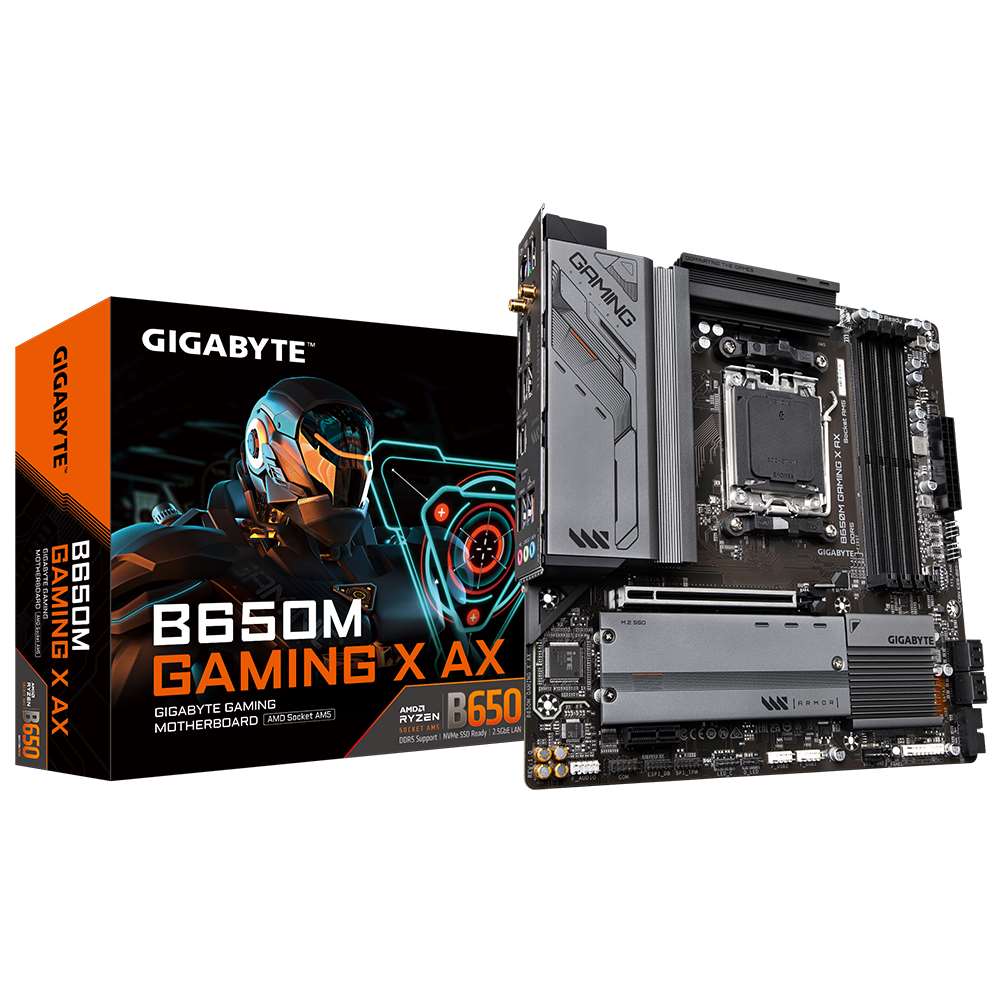 BAZAR - GIGABYTE MB Sc AM5 B650M GAMING X AX, AMD B650, 4xDDR5, 2xDP, 1xHDMI, WI-FI, mATX - Po opravě (Bez příšlušenství4 