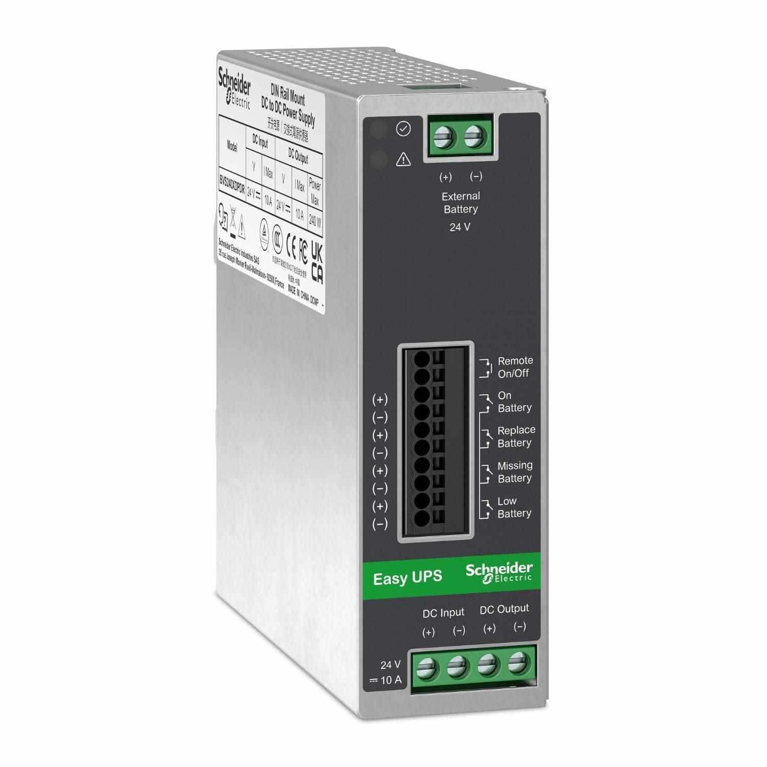 APC EASY UPS Din Rail Mount Switch Power Supply Battery Back Up 24V DC 10 A,  240W2 