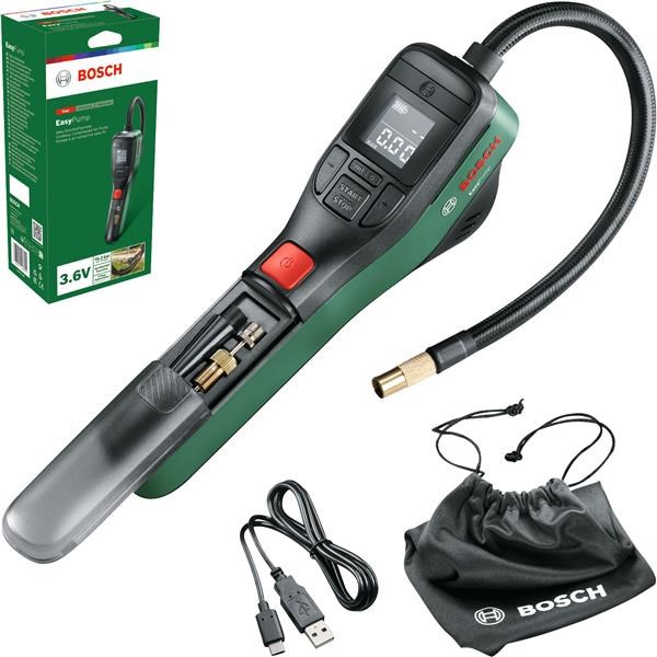 BOSCH EasyPump,  akumulátorová hustilka,  3, 6 V,  10, 30 bar,  150 psi0 