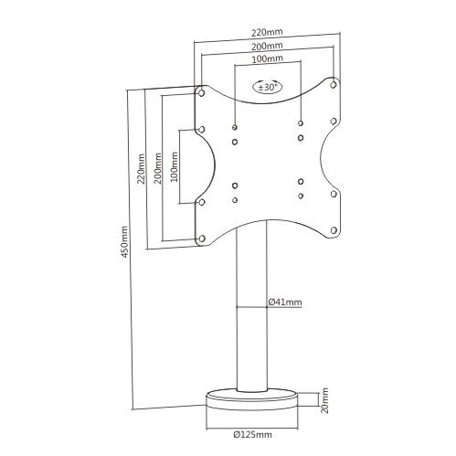 Podstavec na Tv otočný Fiber Mounts LAZY
4 