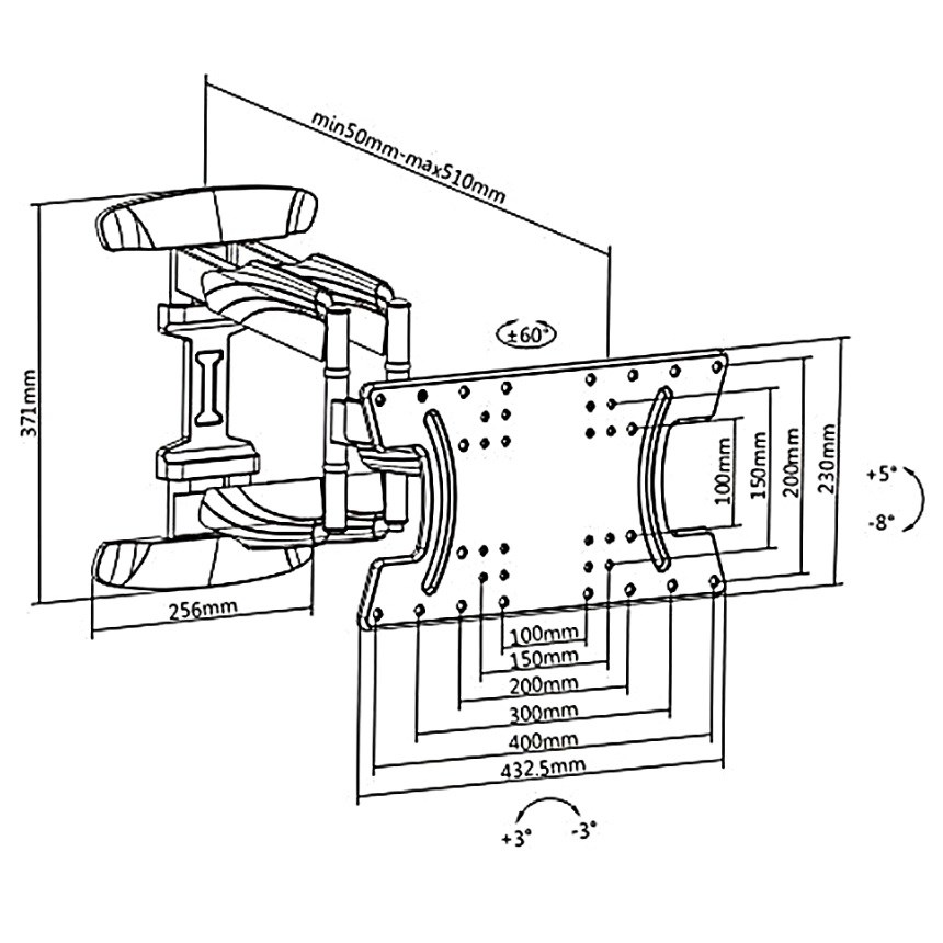 Televizní držák Fiber Mounts M8C044 