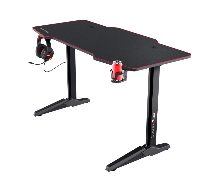 TRUST herní stůl GXT1175 Imperius XL Gaming Desk, černá5 