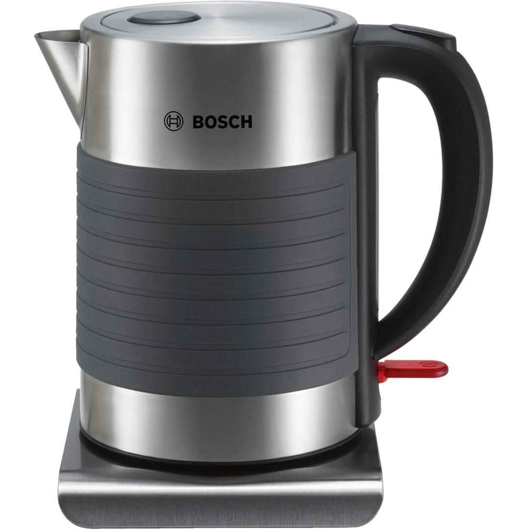 Bosch TWK7S05 rychlovarná konvice,  1.7 l,  2200 W,  automatické vypnutí,  ochrana proti přehřátí,  černá /  nerez0 