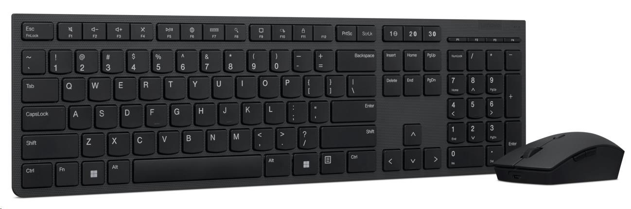 LENOVO klávesnice a myš bezdrátová Professional Wireless Rechargeable Keyboard and Mouse Combo - Czech/Slovak0 