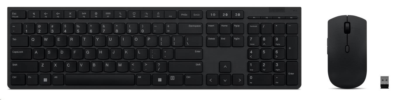 LENOVO klávesnice a myš bezdrátová Professional Wireless Rechargeable Keyboard and Mouse Combo - Czech/Slovak1 