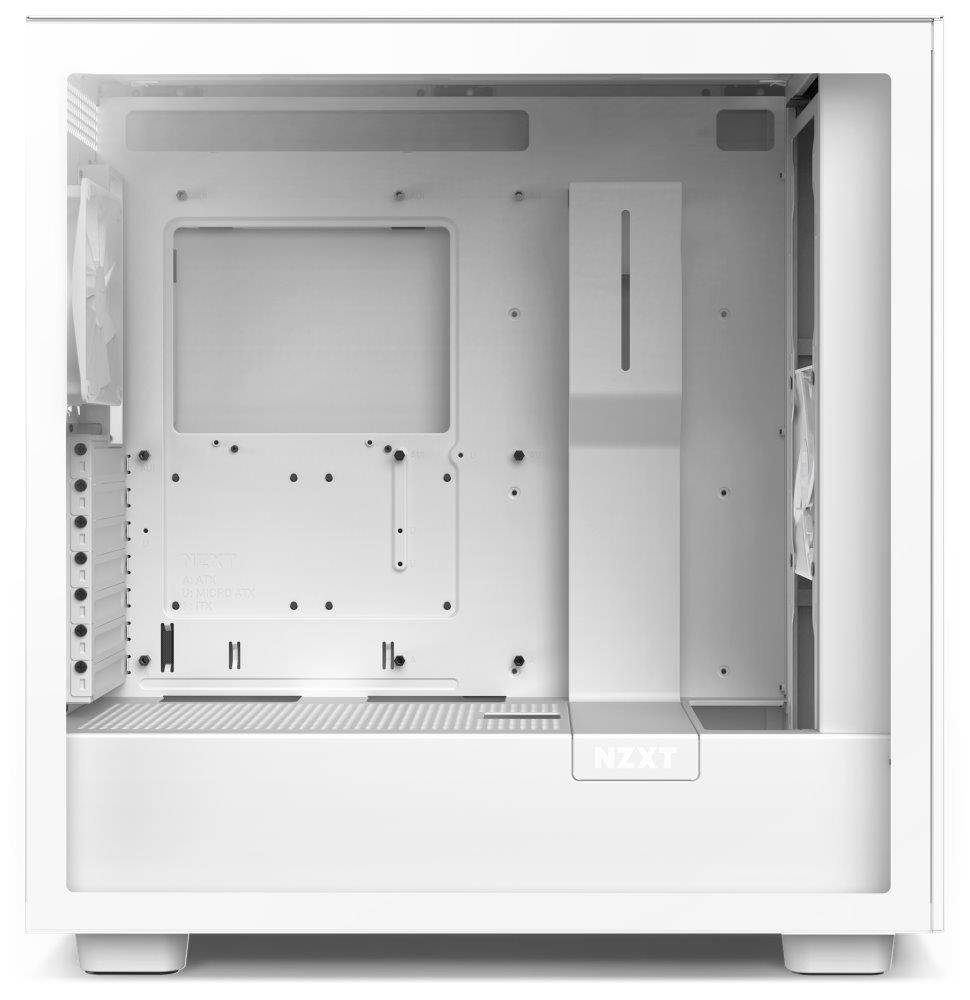 Skriňa NZXT H7 Flow edition / ATX / 2x120 mm ventilátor / USB-C / 2x USB / sklenená bočnica / sieťovaný panel / biela3 