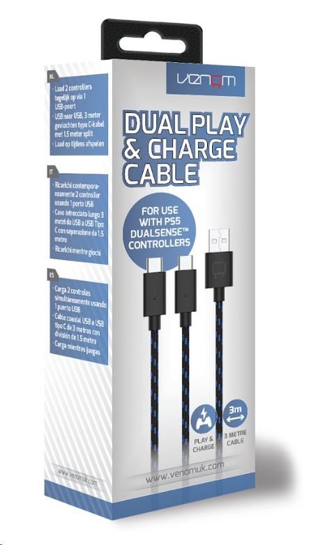 VENOM VS5002 Dual Play & Charge 3 meter Type-C cable1 