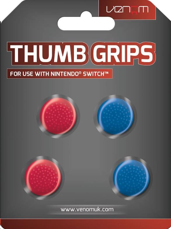 VENOM VS4918 Nintendo Switch Thumb Grips (4x) - Red and Blue0 
