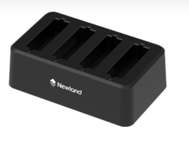 Newland 4-slot battery charger for MT90 series,  includes adapter with UK and EU power plug0 