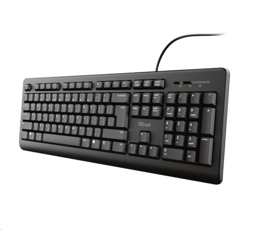 TRUST klávesnice PRIMO,  membránová,  USB,  DE1 